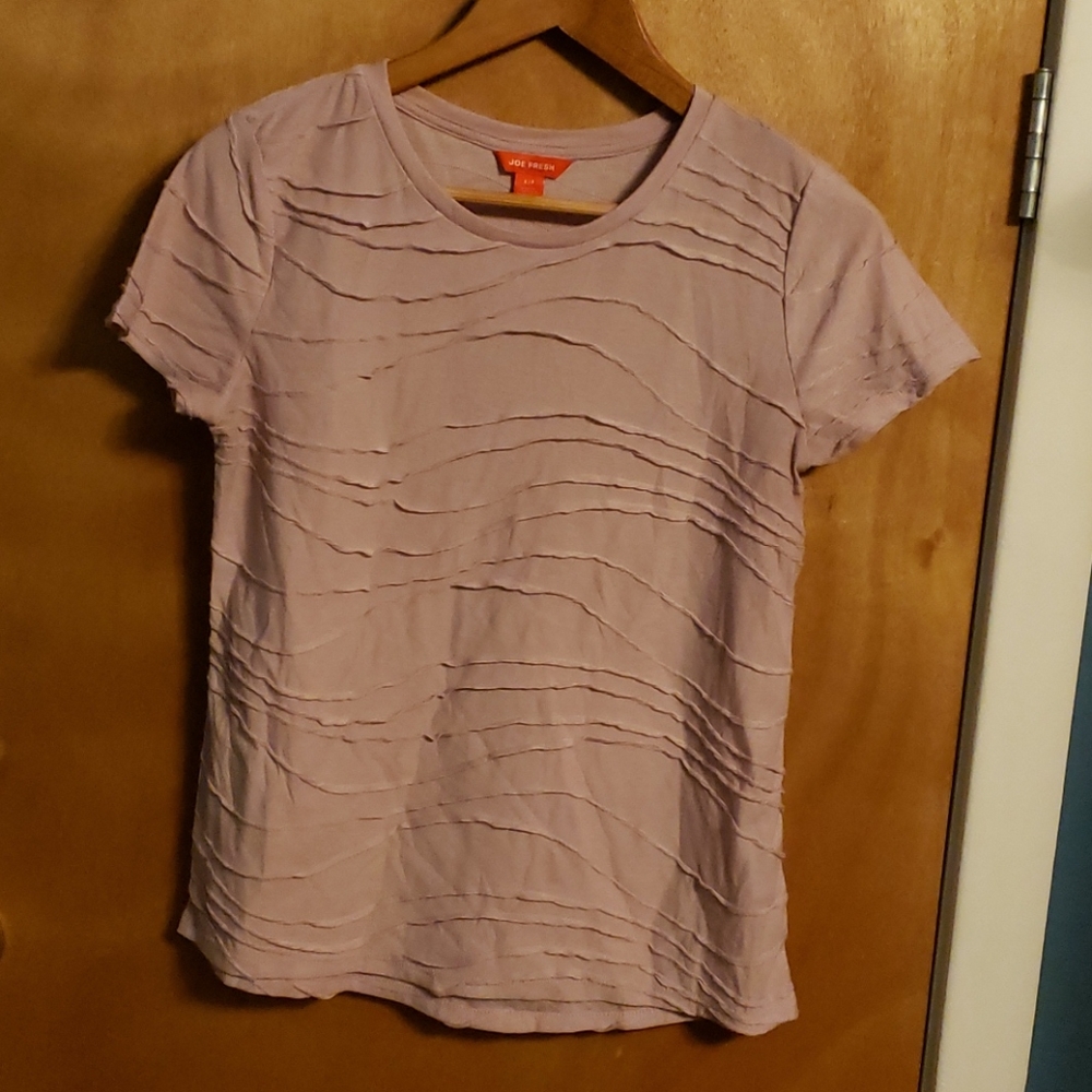 Joe Fresh Textured t-shirt in pale pink